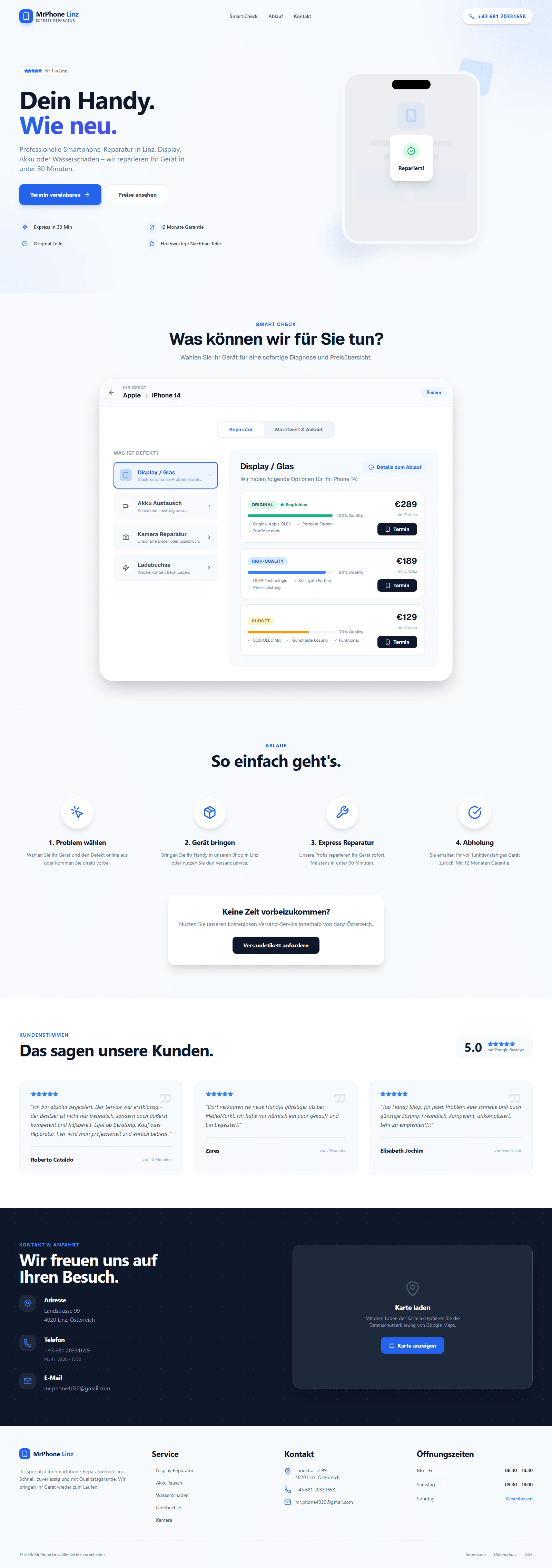 MrPhone Linz - Express Handy Reparatur & Shop Demo